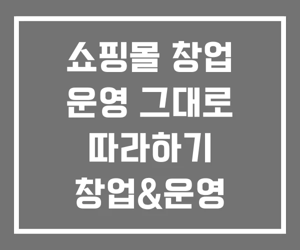 쇼핑몰 창업 운영 그대로 따라하기 창업&운영 바이블 쇼핑몰 창업 운영 그대로 따라하기 창업&운영 바이블