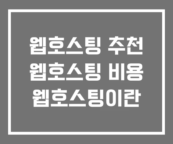 웹호스팅 추천 웹호스팅 비용 웹호스팅이란 웹호스팅 추천 웹호스팅 비용 웹호스팅이란